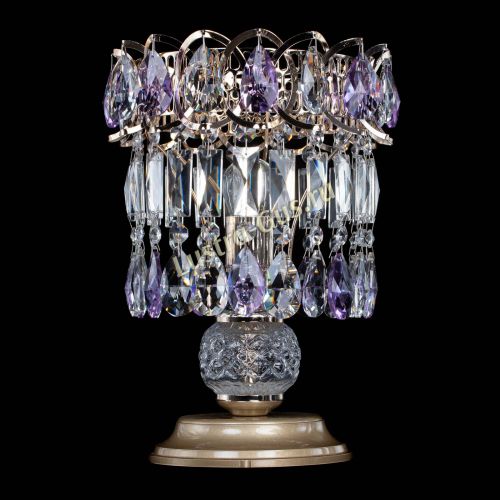Настольная лампа Астра №1 фиолетовая в Кирове Гусь Хрустальный