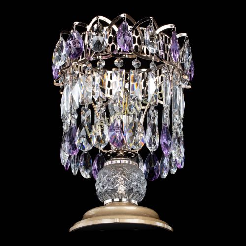 Настольная лампа Астра №1 фиолетовая в Кирове Гусь Хрустальный