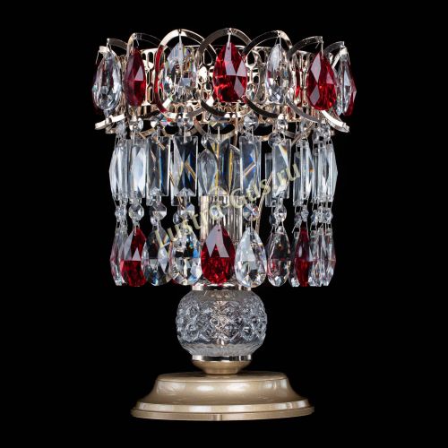 Настольная лампа Астра №1 красная в Кирове Гусь Хрустальный