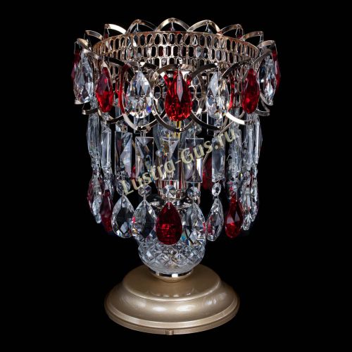 Настольная лампа Астра №1 красная в Кирове Гусь Хрустальный