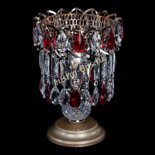 Настольная лампа Астра №1 красная в Кирове Гусь Хрустальный