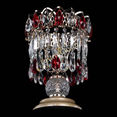 Настольная лампа Астра №1 красная в Кирове Гусь Хрустальный