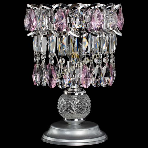 Настольная лампа Астра №1 розовая в Кирове Гусь Хрустальный