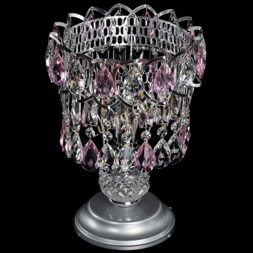 Настольная лампа Астра №1 розовая в Кирове Гусь Хрустальный