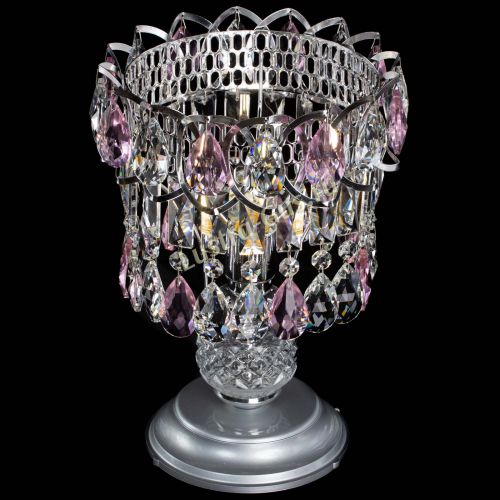 Настольная лампа Астра №1 розовая в Кирове Гусь Хрустальный