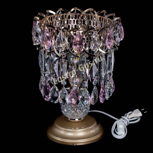 Настольная лампа Астра №1 розовая в Кирове Гусь Хрустальный