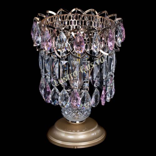 Настольная лампа Астра №1 розовая в Кирове Гусь Хрустальный