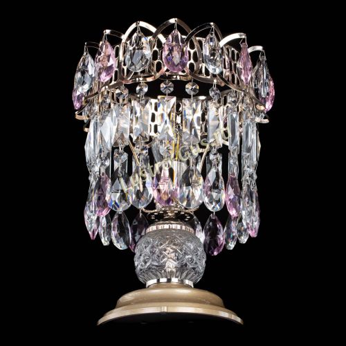 Настольная лампа Астра №1 розовая в Кирове Гусь Хрустальный