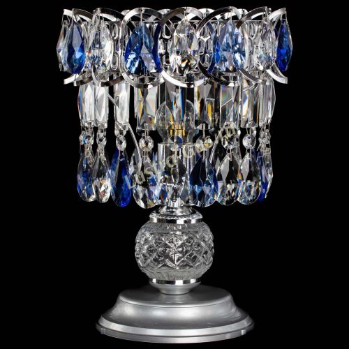 Настольная лампа Астра №1 синяя в Кирове Гусь Хрустальный