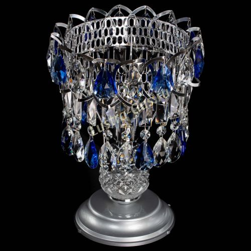 Настольная лампа Астра №1 синяя в Кирове Гусь Хрустальный