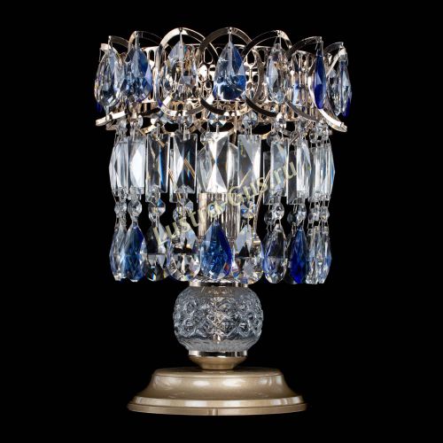 Настольная лампа Астра №1 синяя в Кирове Гусь Хрустальный