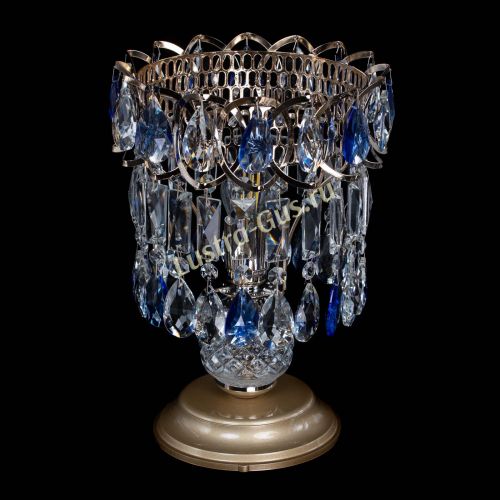 Настольная лампа Астра №1 синяя в Кирове Гусь Хрустальный