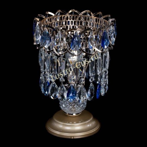 Настольная лампа Астра №1 синяя в Кирове Гусь Хрустальный