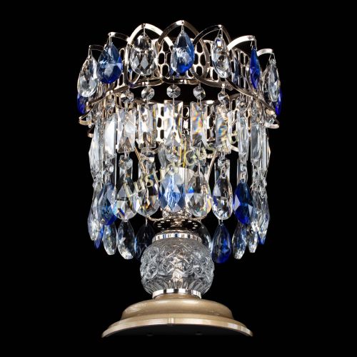 Настольная лампа Астра №1 синяя в Кирове Гусь Хрустальный