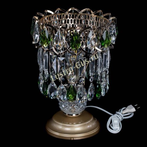 Настольная лампа Астра №1 зеленая в Кирове Гусь Хрустальный