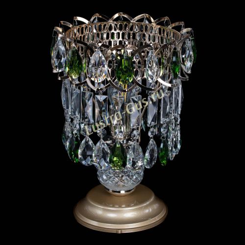 Настольная лампа Астра №1 зеленая в Кирове Гусь Хрустальный