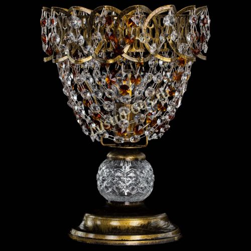 Настольная лампа Астра ажур №1 под бронзу Чайная в Кирове Гусь Хрустальный