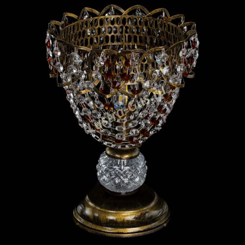 Настольная лампа Астра ажур №1 под бронзу Чайная в Кирове Гусь Хрустальный