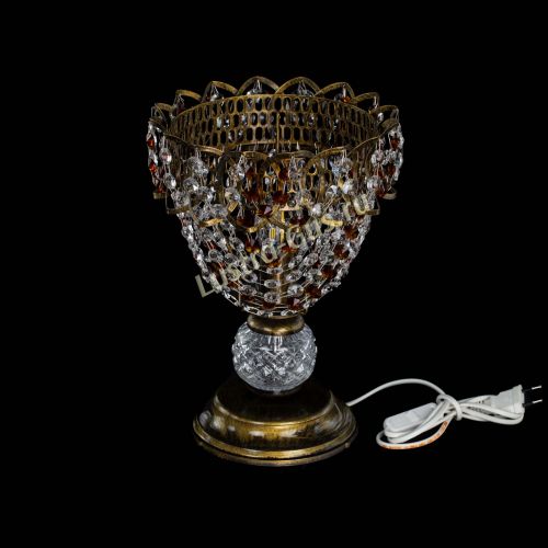 Настольная лампа Астра ажур №1 под бронзу Чайная в Кирове Гусь Хрустальный