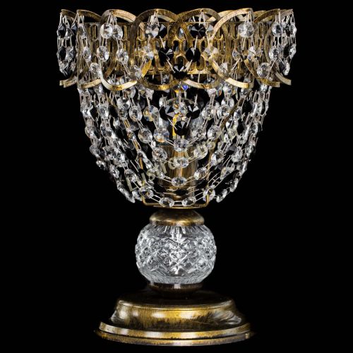 Настольная лампа Астра ажур №1 под бронзу Черная в Кирове Гусь Хрустальный