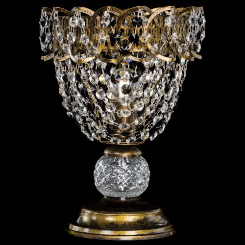 Настольная лампа Астра ажур №1 под бронзу Черная в Кирове Гусь Хрустальный