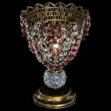 Настольная лампа Астра ажур №1 под бронзу Красная в Кирове