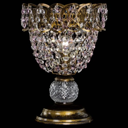 Настольная лампа Астра ажур №1 под бронзу Розовая в Кирове Гусь Хрустальный