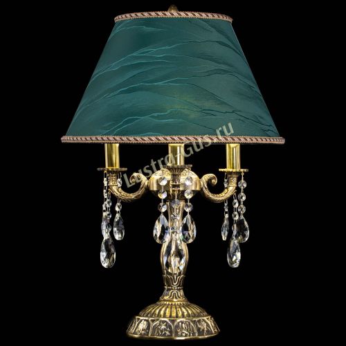 Бронзовая настольная лампа Аврора №3 Баден с абажуром в Кирове Гусь Хрустальный