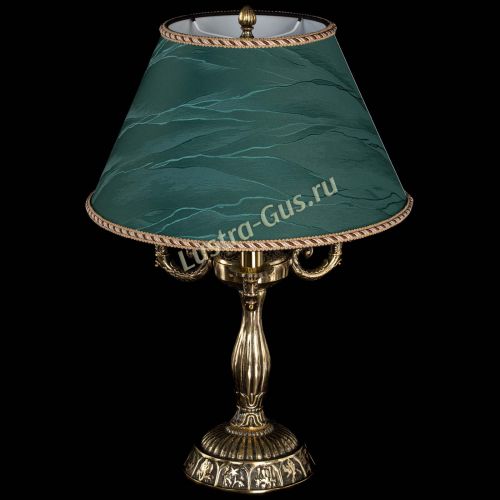 Бронзовая настольная лампа Аврора №3 с абажуром в Кирове Гусь Хрустальный