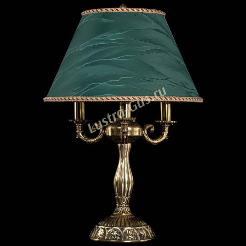 Бронзовая настольная лампа Аврора №3 с абажуром в Кирове Гусь Хрустальный