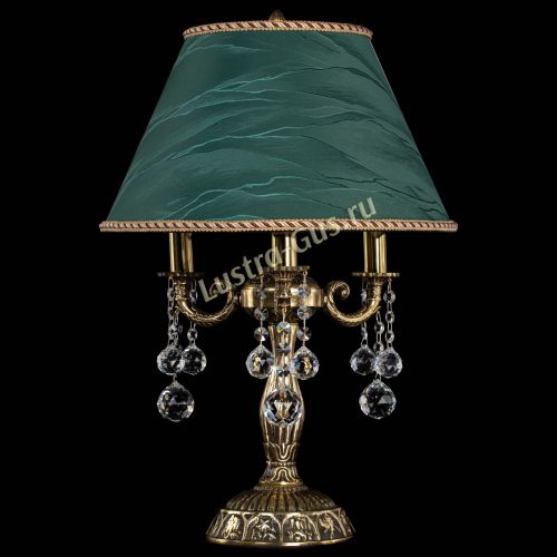 Бронзовая настольная лампа Аврора №3 Шар с абажуром в Кирове Гусь Хрустальный
