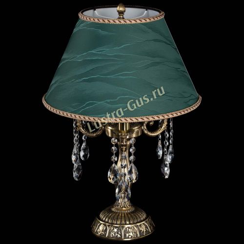 Бронзовая настольная лампа Аврора №3 Журавлик с абажуром в Кирове Гусь Хрустальный