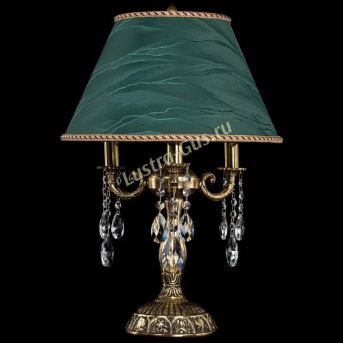 Бронзовая настольная лампа Аврора №3 Журавлик с абажуром в Кирове Гусь Хрустальный