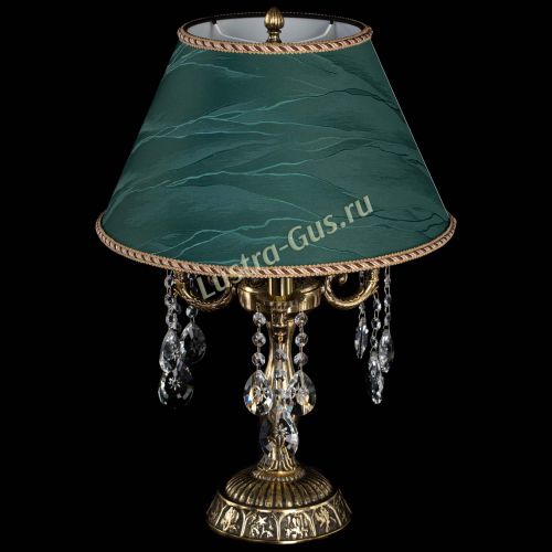 Бронзовая настольная лампа Аврора №3 Звездочка с абажуром в Кирове Гусь Хрустальный