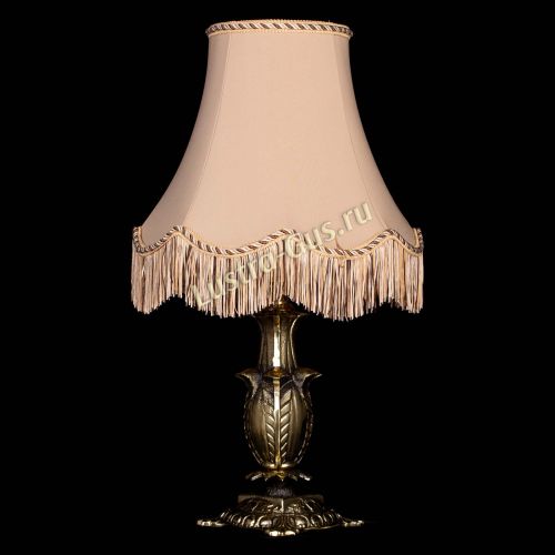 Бронзовая настольная лампа Делия №1 с абажуром в Кирове Гусь Хрустальный