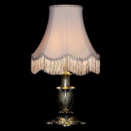 Бронзовая настольная лампа Делия №1 с абажуром в Кирове Гусь Хрустальный