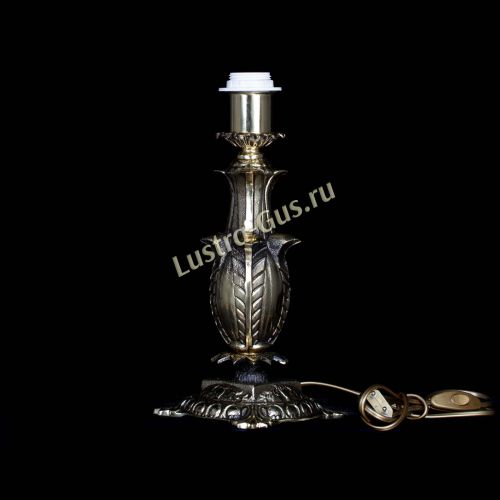 Бронзовая настольная лампа Делия №1 с абажуром в Кирове Гусь Хрустальный