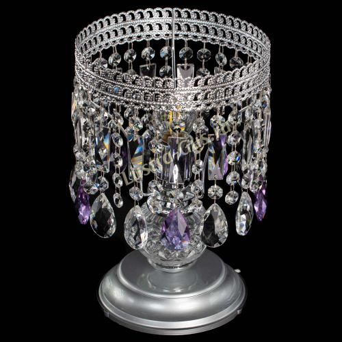 Настольная лампа Флоренция №1 фиолетовая в Кирове Гусь Хрустальный