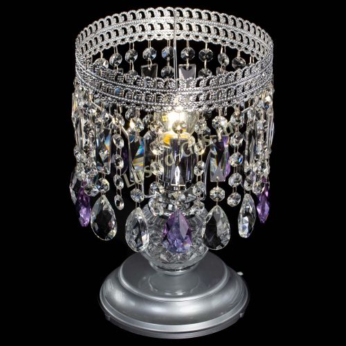 Настольная лампа Флоренция №1 фиолетовая в Кирове Гусь Хрустальный