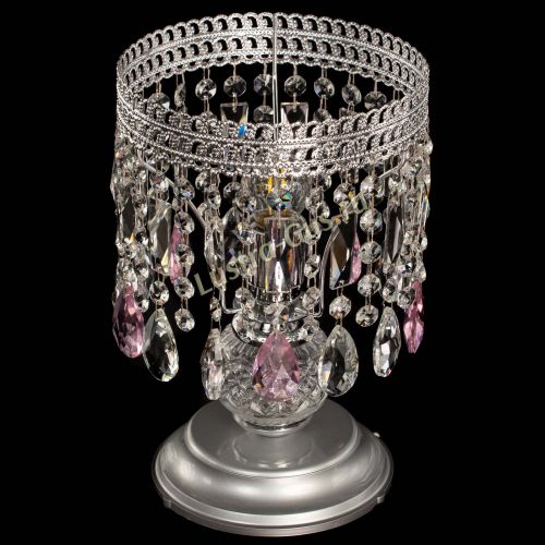 Настольная лампа Флоренция №1 розовая в Кирове Гусь Хрустальный