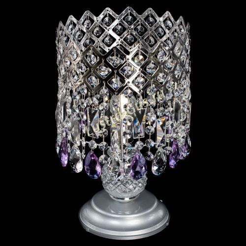 Настольная лампа Корона №1 фиолетовая в Кирове Гусь Хрустальный