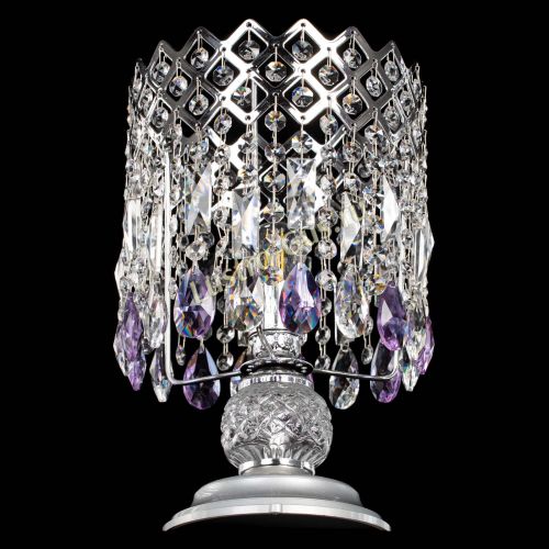Настольная лампа Корона №1 фиолетовая в Кирове Гусь Хрустальный