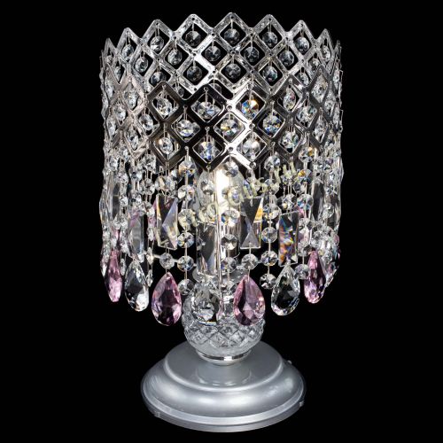 Настольная лампа Корона №1 розовая в Кирове Гусь Хрустальный