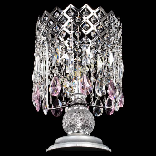 Настольная лампа Корона №1 розовая в Кирове Гусь Хрустальный