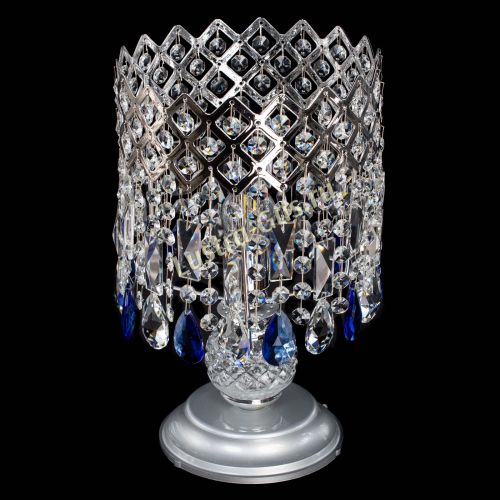 Настольная лампа Корона №1 синяя в Кирове Гусь Хрустальный