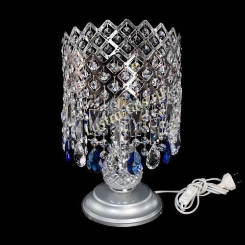 Настольная лампа Корона №1 синяя в Кирове Гусь Хрустальный
