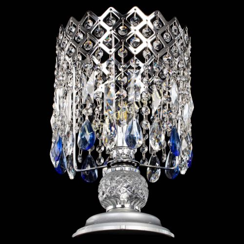 Настольная лампа Корона №1 синяя в Кирове Гусь Хрустальный