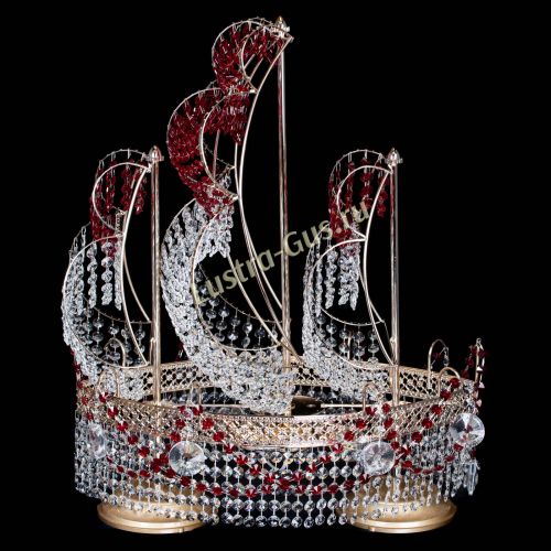 Настольная лампа Корвет № 2 Венеция красный в Кирове Гусь Хрустальный