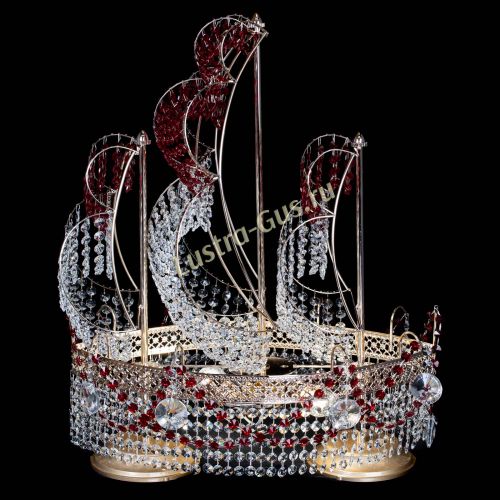 Настольная лампа Корвет № 2 Венеция красный в Кирове Гусь Хрустальный