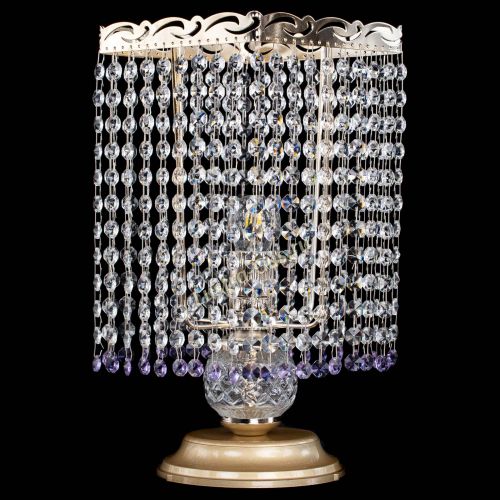 Настольная лампа Квадрат оптикон №1 фиолетовая в Кирове Гусь Хрустальный